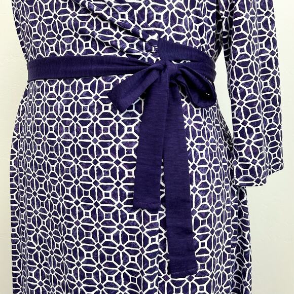 Lularoe Michelle Purple Geometric Wrap Dress NWT - Picture 5 of 8